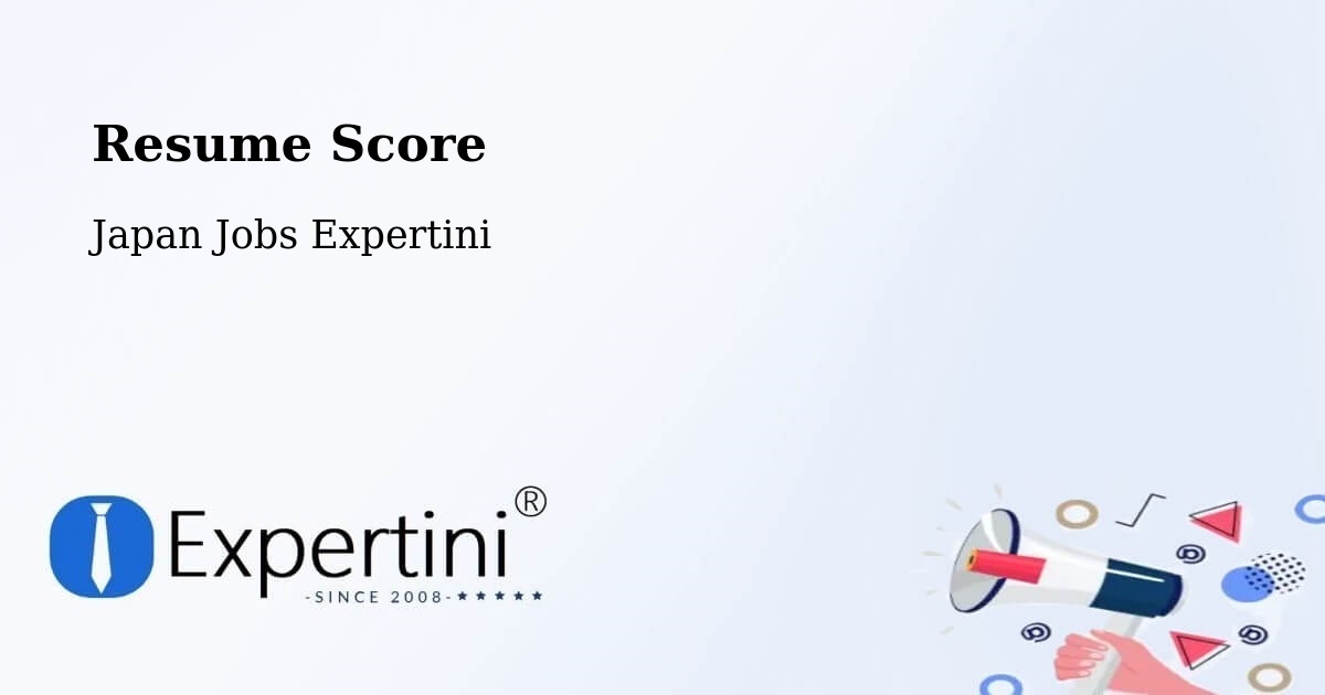 Resume Score & Job Description Match Tool – Ono - Japan Jobs Expertini